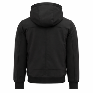 Chaqueta Softshell con Capucha, Cierre Completo, Resistente al Viento, Impermeable, Transpirable, Forrada de Forro Polar, para Trabajo al Aire Libre - Product Image 2