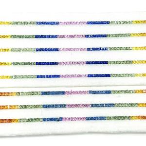 Zafiro Natural Multicolor de 2.5mm, Corte Princesa Cuadrado, Facetado, Certificado IGI, Calidad Superior, Precio al por Mayor a Granel desde India - Product Image 3
