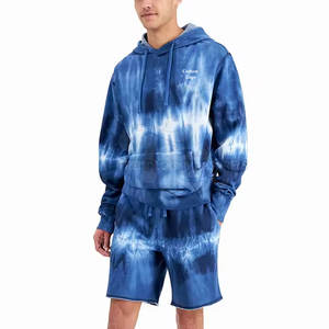 Ensemble de shorts décontractés pour hommes en coton 100% avec capuche, ensemble athlétique élégant avec sweat-shirt et shorts, adapté à la remise en forme et à l'usage en extérieur - Product Image 3