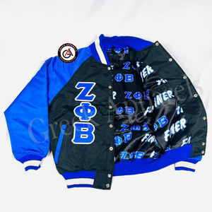 Zeta Phi Beta Sorors Broderie Femmes Satin Vestes | ZPB Sororité Brodé Dames Style Personnalisé sublimation Veste En Soie - Product Image 1