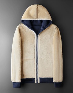 Felpe invernali con cerniera in lana d'agnello giacche calde felpe a maniche lunghe Casual sport in pile cappotti neri con cappuccio cappotto da uomo - Product Image 5