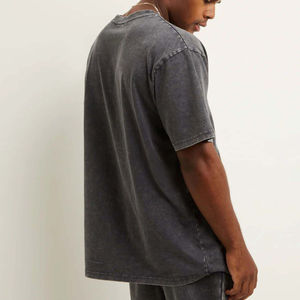 Fabricant de t-shirts courts personnalisés pour hommes, t-shirts surdimensionnés à épaules tombantes, poids lourd 250g, 100% coton - Product Image 3