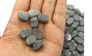 10 pièces pierre de soleil noire naturelle 14-16 MM pierres brutes extraites de la terre pierres précieuses en vrac pour la fabrication de bijoux - Product Image 2