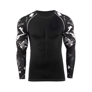 Custom New Jiu Jitus BJJ Rash Guard Men's Bjj No GI MMA Long Sleeve Compression Rash Guards - Product Image 5