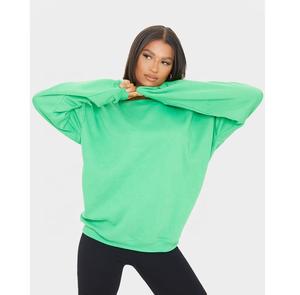 Solid <b>Red</b> Color New Sweat Shirt Cotton High Quality <b>Women's</b> Clothing Non Hood Oversize Sweat Shirts - Product Image 5