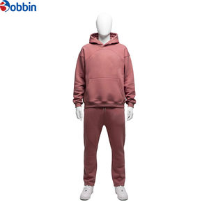 ชุดลำลองผู้ชายแบบสองชิ้น เสื้อฮู้ดและกางเกงจ็อกเกอร์ สกรีนโลโก้ได้ ชุดใหม่ เสื้อพูลโอเวอร์และกางเกงสเวตแพนท์ พร้อมลายพิมพ์นูน ชุดวอร์มผู้ชาย - Product Image 4