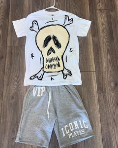 แฟชั่นล่าสุด ชุดเซ็ตขาสั้นสีพื้นสำหรับผู้ชายไซส์ใหญ่ สไตล์ไฮสตรีท ผ้าฝ้าย 100% ระบายอากาศ แห้งเร็ว รับสกรีนโลโก้ - Product Image 6