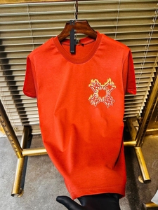 Camiseta de Manga Corta para Hombre, Talla Grande, Seda/Algodón, 300g, Estampado Animal, Anti-Pilling, Cuello Redondo, Casual, Transpirable, Ecológica, OEM, ODM - Product Image 2