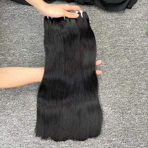 100% extensions de cheveux humains crus vietnamiens droits naturels cheveux de trame - Product Image 1