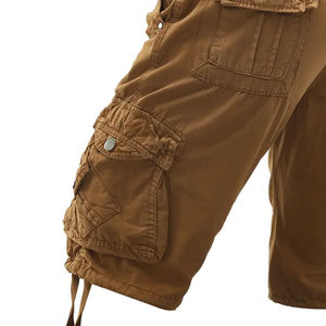 Shorts cargo pour homme personnalisés, de haute qualité, 100% coton, séchage rapide, coupe ample, quatre poches, style streetwear - Product Image 5