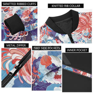 Meilleur fournisseur 2025 Blouson d'aviateur à sublimation avec logo sur mesure pour hommes Blouson d'aviateur à sublimation tendance pour hommes - Product Image 6