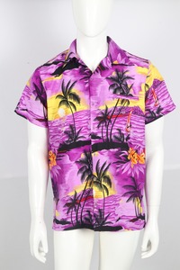 เสื้อฮาวายคอปกโพลีเอสเตอร์แฟชั่นแขนสั้นระบายอากาศได้ดีเสื้อชายหาดฤดูร้อน100% ย้อนยุคสำหรับผู้ชาย - Product Image 2