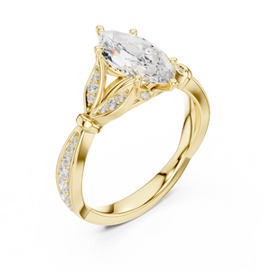 Anillo Promise de oro de 14K por su fina artesanía - Product Image 3