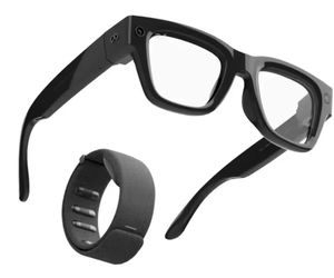 Lunettes IA authentiques avec écran intégré – Monture brillante, garantie 3 ans, connectivité USB, son surround 2.1 – Bande standard - Product Image 2