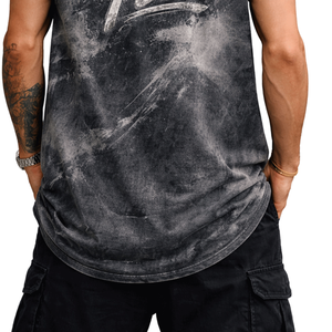 Camiseta sin Mangas para Hombre, Gris, de Spandex/Poliéster, con Secado Rápido, Transpirable, Estilo Urbano, Informal, para Fitness - Product Image 6