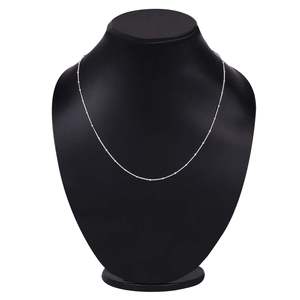 Tranditional & Religious 20-Inch Sterling Silver <b>Beaded</b> <b>Necklace</b> for Women and Girls with Diamond for Wedding and Gifts - Product Image 2