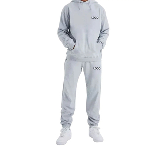Comprar Jersey personalizado de alta calidad de poliéster de algodón en blanco chándal Unisex chándal de sudor conjunto en blanco traje de jogging para hombres - Product Image 5