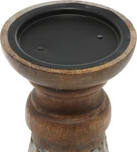 Porte-bougie en bois décoratif fait à la main pour la décoration de la maison Design rustique et élégant - Product Image 4