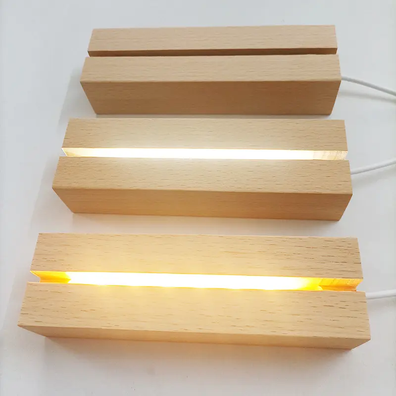 デスクトップクリエイティブノートホルダーinsカード木製ベース小さな常夜灯飾りベース