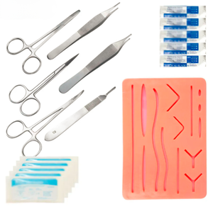 Kit de Suture Chirurgicale pour Étudiants, Instruments en Acier Inoxydable, Utilisation Manuelle, Comprend des Ciseaux et des Pinces - Certifié CE, Garantie 1 An - Product Image 5