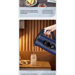 Hervidor Eléctrico Portátil de 1500W, 2.0L, Acero Inoxidable 304, Control de Temperatura, Apagado Automático, Protección Contra Ebullición en Seco, 220V - Product Image 6