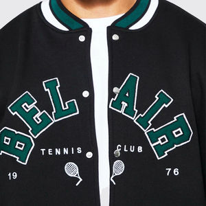 Wholesale Custom Cotton Letterman <b>Jackets</b> for Men High Street Winter Baseball Bomber Embroidery <b>Patchwork</b> Stand College Sports - Product Image 5