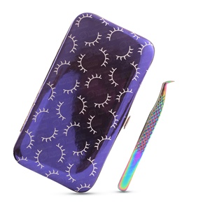 Durable non corrosive light weight <b>eyelash</b> <b>magnetic</b> case tweezers with tapered tip for long lasting use - Product Image 4