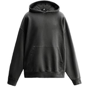 Sweat-shirt surdimensionné à épaules tombantes en coton 100% pour homme, double couche, tissage inversé, sweat-shirt à capuche pour l'automne et l'hiver, sport - Product Image 2