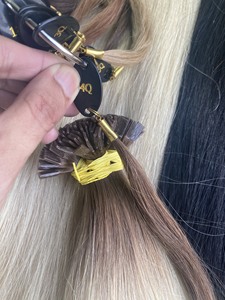 Extensions de cheveux à pointe de kératine italienne pre-collée, cheveux humains à Double dessin, pointe U/pointe plate/pointe I, prix de gros - Product Image 6