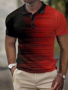 Polos transpirables de algodón 100%, diseño personalizado, polos para hombre, tendencia superior, camiseta Polo impresa en 3D al por mayor - Product Image 5
