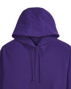 Conjunto Deportivo de Felpa Morada Unisex, Sudadera con Capucha Lisa y Pantalones Jogger, Conjunto de Dos Piezas, Ropa Casual de Invierno, Diseño OEM - Product Image 5
