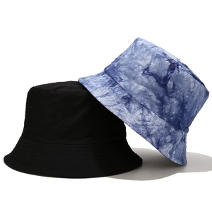 Wholesale Four Season New Tie Dye Printed <b>Reversible</b> Fisherman <b>Hat</b> Travel Sun Protection Casual Tie Dye <b>Bucket</b> <b>Hat</b> - Product Image 1