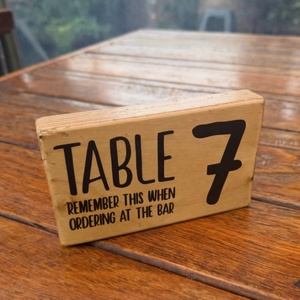 Wooden <b>Table</b> <b>Numbers</b> 1-100 Handmade Rustic Rectangle Shape For Decoration - Product Image 4