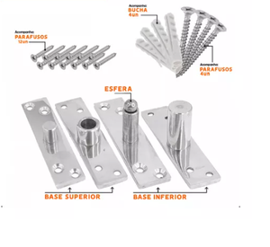 Bisagra pivotante de puerta de acero inoxidable moderna Puerta de madera pivotante de acero inoxidable de 360 grados superior e inferior - Product Image 4