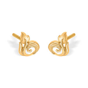 Pendientes de Oro de 18k con Forma de Corazón Blooming Utopia para Mujer, con Diamantes y Moissanita, Adorno de Perlas, Regalo de Compromiso o Boda - Product Image 4