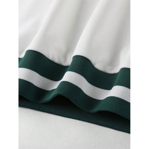 Sweat-shirt ample décontracté de haute qualité à blocs de couleur, col en V, col côtelé, manches longues, coupe ample, broderie en chenille, sweat-shirt pour homme - Product Image 3