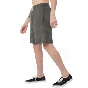 Pantalones cortos informales para entrenamiento de gimnasia para hombre al por mayor, 100% de algodón, sólidos, con estampado de logotipo personalizado, ropa de calle para correr, ropa deportiva - Product Image 5