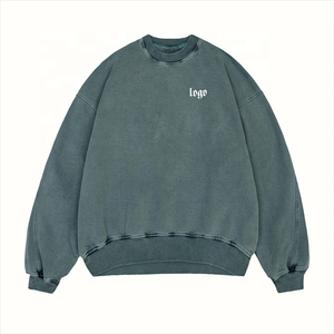 ใหม่สูง 2024 แฟชั่นที่กําหนดเองStreetwearผู้ชายดิบขอบขนแกะวินเทจล้างJoggerกางเกงขาสั้นกรดล้างกางเกงขาสั้นเหงื่อ - Product Image 6