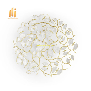 Bol à fruits décoratif de luxe branche florale dorée Design bol de pièce maîtresse en métal moderne pour Table à manger salon décor cadeau - Product Image 5