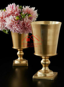 Ensembles familiaux de jardinières et de pots décoratifs pour la maison finis dorés - Product Image 5