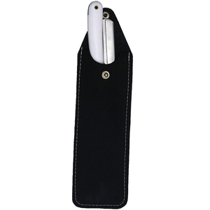 Men's 6.5\" Stainless Steel Manual Shaver With Leather Pouch Disposable Straight Edge Razor for Barbershop and Salon Use - Product Image 4