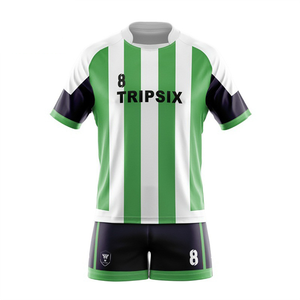 Ensemble de vêtements de sport en polyester respirant à séchage rapide, personnalisé, imprimé, grande taille, uniforme de rugby, plusieurs couleurs, vente en gros - Product Image 5