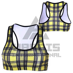 Latest Design Hot Selling Ladies Professional Customized Sublimation Printed Style Plain <b>Backless</b> Crop <b>Sports</b> <b>Bra</b> - Product Image 1