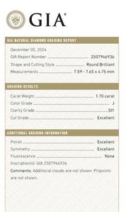 B2B D'Vins Jewels para GIA Certified 1,80 CT Diamante blanco suelto Redondo natural K Color FL FLOW Pureza EX Corte pulido - Product Image 3