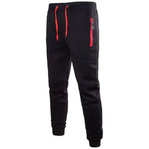 Joggers de fitness en toile à taille haute pour hommes Nouveau pantalon de survêtement en coton pour le sport et la course Poches à fermeture éclair Long Gym Training - Product Image 4