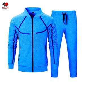 Survêtement pour homme avec impression de logo personnalisé OEM ODM, ensemble deux pièces, vêtements d'entraînement confortables - Product Image 4