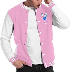 Veste de baseball en molleton de coton personnalisée pour hommes en gros avec capuche - Product Image 2