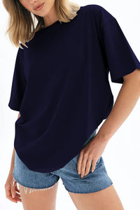 Camisetas de Mujer de Fabricación Profesional, Diseño Nuevo Más Vendido, Apliques, Ropa Urbana, 100% Algodón, Ecológica, Informal - Product Image 4