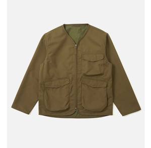 High Quality Cotton Work <b>Jacket</b> For Men Comfortable Canvas Fabric Casual Woven Breathable <b>Jacket</b> In Khaki - Product Image 2