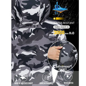 แจ็กเก็ตกันหนาวคอปกตั้งของผู้ชายพร้อมโลโก้ด้านหน้า - Product Image 3